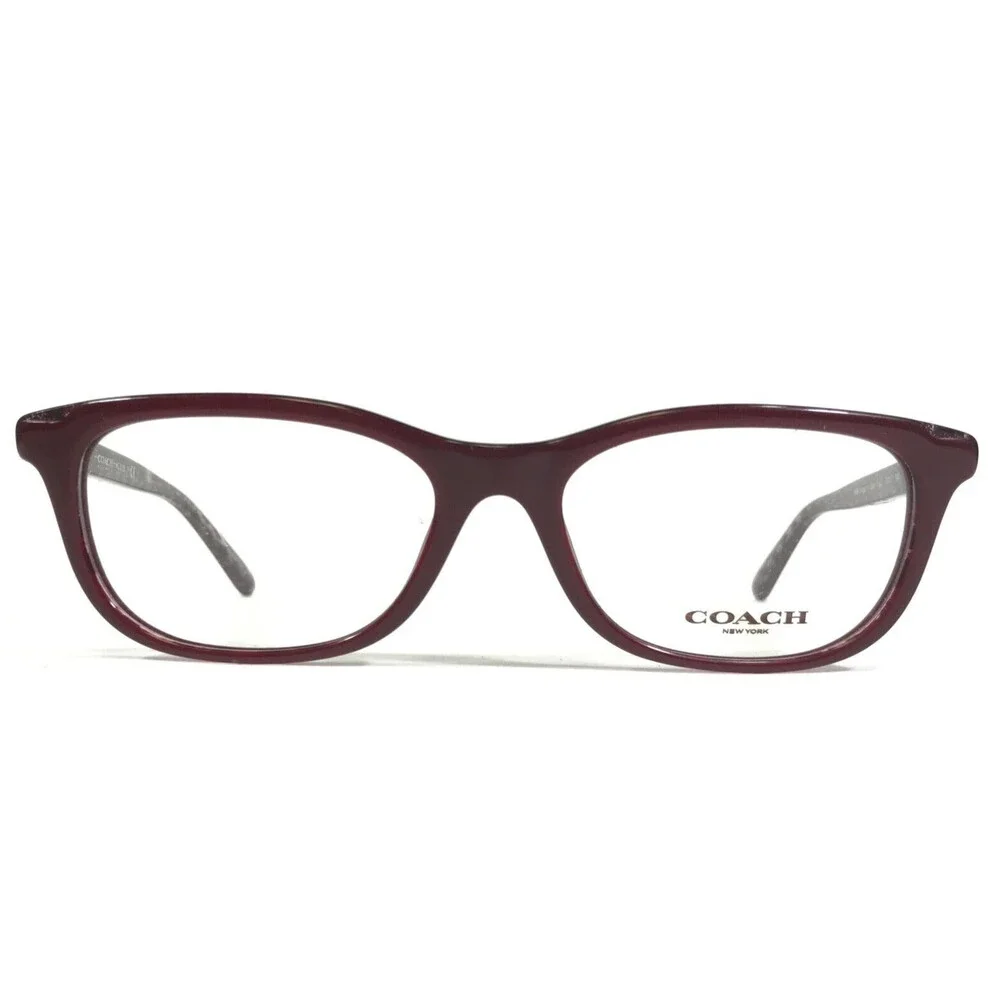 Coach Eyeglasses Frames HC6150 5584 Burgundy Glitter Sig C Red Square 53-17-140